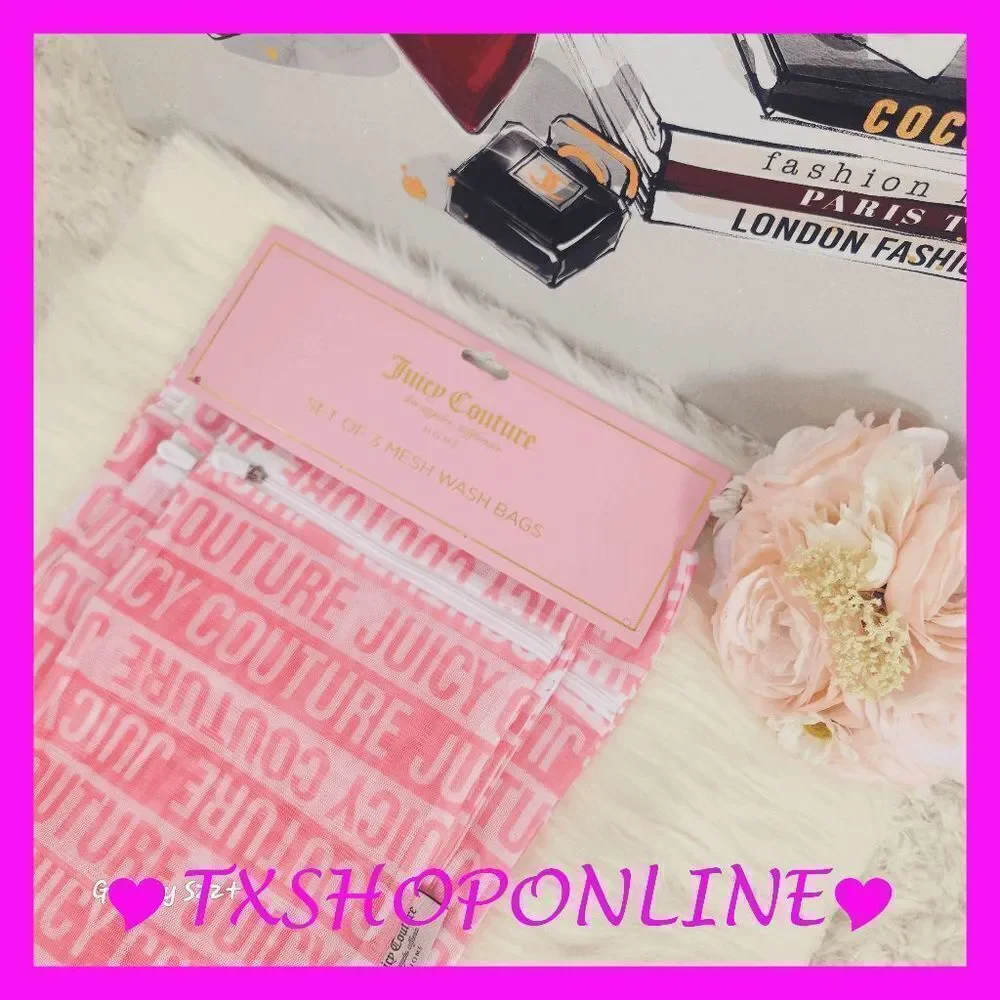 ❣️👙{ Juicy Couture } Logo | Pink laundry mesh wash bags | 👙❣️NWT
